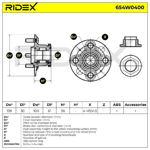 RIDEX 654W0400 Radlagersatz pro 1 Rad Hinten für HONDA CIVIC VIII Hatchback Bild RIDEX 654W0400 Radlagersatz pro 1 Rad Hinten für HONDA CIVIC VIII Hatchback
