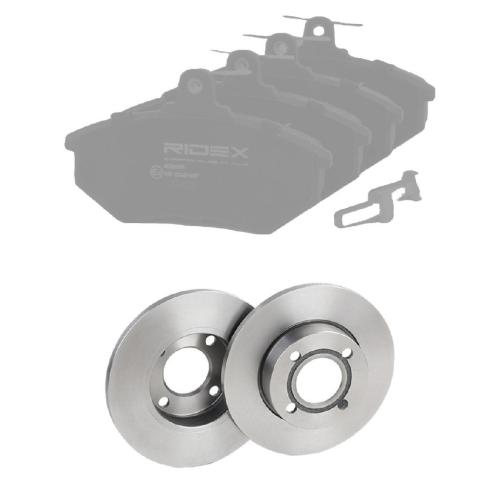 RIDEX Bremsenset Vorne Ø256mm - Bremsscheiben und Beläge für AUDI 80 90 100 Bild RIDEX Bremsenset Vorne Ø256mm - Bremsscheiben und Beläge für AUDI 80 90 100