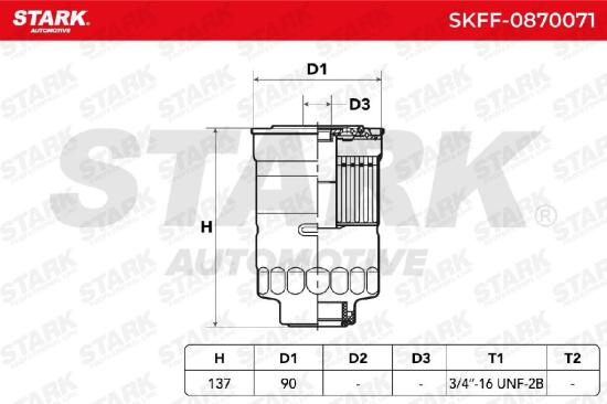 STARK SKFF-0870071 Kraftstofffilter Diesel Filter Screw-on Filter Line Filter Bild STARK SKFF-0870071 Kraftstofffilter Diesel Filter Screw-on Filter Line Filter