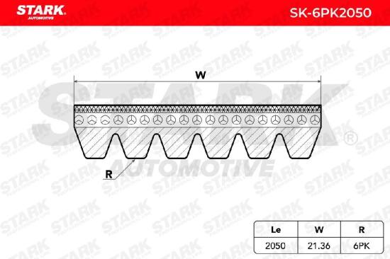 Keilrippenriemen STARK 6PK2050 für VW Transporter IV Bus für FORD Bild Keilrippenriemen STARK 6PK2050 für VW Transporter IV Bus für FORD