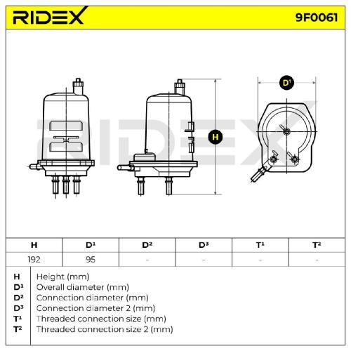 RIDEX 9F0061 Kraftstofffilter Line Filter für RENAULT Clio 1I (BB0/1/2, CB0/1/2) Bild RIDEX 9F0061 Kraftstofffilter Line Filter für RENAULT Clio 1I (BB0/1/2, CB0/1/2)