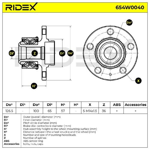 RIDEX 654W0040 Radlagersatz pro 1 Rad Vorne beidseitig für VW POLO (9N) Bild RIDEX 654W0040 Radlagersatz pro 1 Rad Vorne beidseitig für VW POLO (9N)