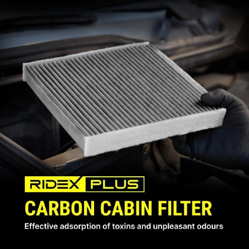 RIDEX PLUS 424I0106P Innenraumfilter Pollenfilter Aktivkohlefilter Höhe: 35 Bild RIDEX PLUS 424I0106P Innenraumfilter Pollenfilter Aktivkohlefilter Höhe: 35