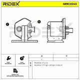 RIDEX 689C0243 Zündspule passend für MERCEDES-BENZ Stufenheck (W124) A0001586503