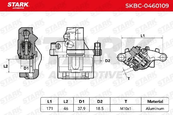 STARK SKBC-0460109 Bremssattel Bremszange Hinten rechts für FORD BP4K26980A Bild STARK SKBC-0460109 Bremssattel Bremszange Hinten rechts für FORD BP4K26980A