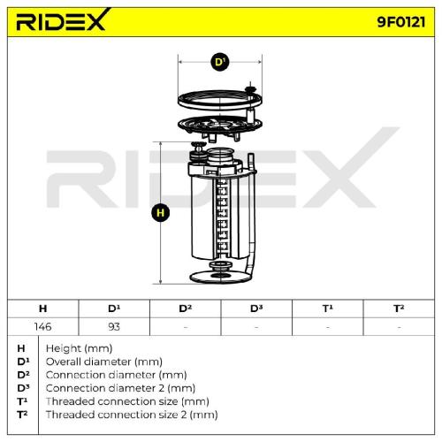 RIDEX 9F0121 Kraftstofffilter Diesel Filter Filter Cartridge für FIAT 1399873080 Bild RIDEX 9F0121 Kraftstofffilter Diesel Filter Filter Cartridge für FIAT 1399873080