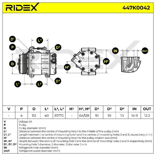 RIDEX A/C Kompressor für Klimaanlage Klimakompressor mit ID: SD7V16 Kältemittel: Bild RIDEX A/C Kompressor für Klimaanlage Klimakompressor mit ID: SD7V16 Kältemittel: