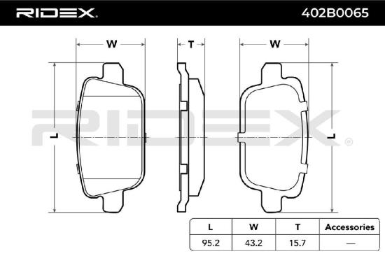 RIDEX Bremsbelagsatz Bremsbeläge Hinten für FORD MONDEO IV Turnier (BA7) S-MAX Bild RIDEX Bremsbelagsatz Bremsbeläge Hinten für FORD MONDEO IV Turnier (BA7) S-MAX