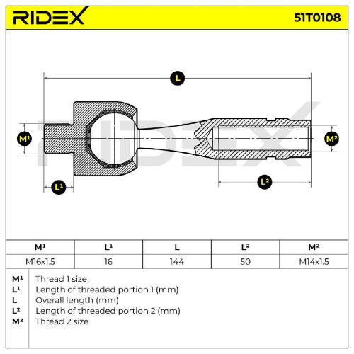 RIDEX Axialgelenk Spurstange Vorne rechts links für AUDI A6 Avant (4F5, C6) Bild RIDEX Axialgelenk Spurstange Vorne rechts links für AUDI A6 Avant (4F5, C6)