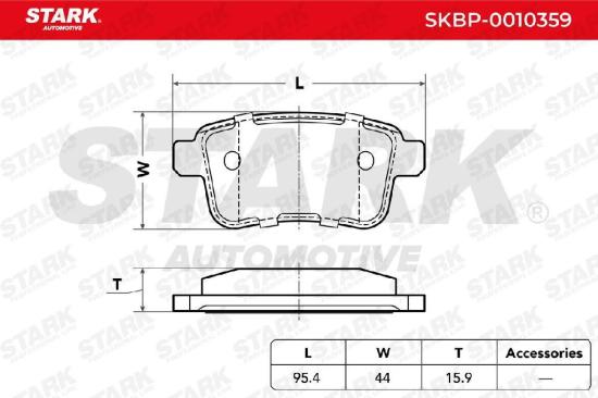 STARK Bremsbelagsatz Bremsbeläge Hinten für RENAULT KANGOO (KC0/1) Bild STARK Bremsbelagsatz Bremsbeläge Hinten für RENAULT KANGOO (KC0/1)
