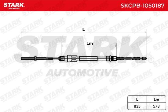 STARK Handbremsseil Hinten passend für PEUGEOT 406 (8B) Bild STARK Handbremsseil Hinten passend für PEUGEOT 406 (8B)