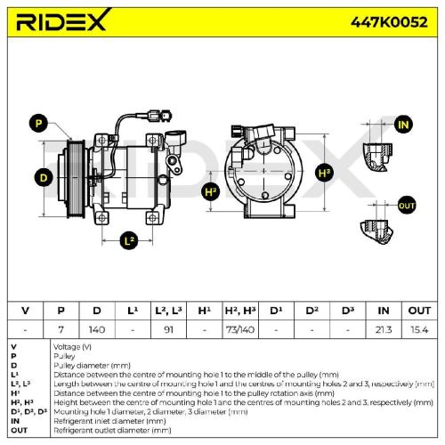 RIDEX A/C Kompressor für Klimaanlage Klimakompressor Kältemittel: R134a PAG 46 Bild RIDEX A/C Kompressor für Klimaanlage Klimakompressor Kältemittel: R134a PAG 46