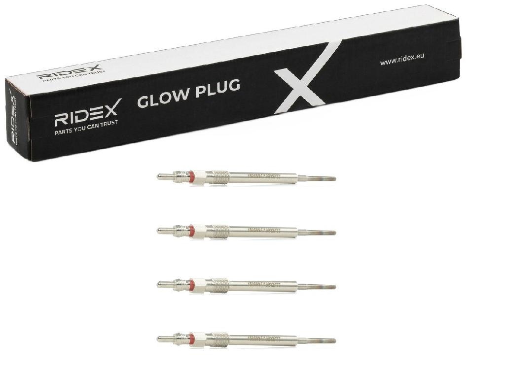 RIDEX Diesel Glühkerze 4,4V Schlüsselweite: 9mm Gewindemaß:M9 x 1 ohne für OPEL