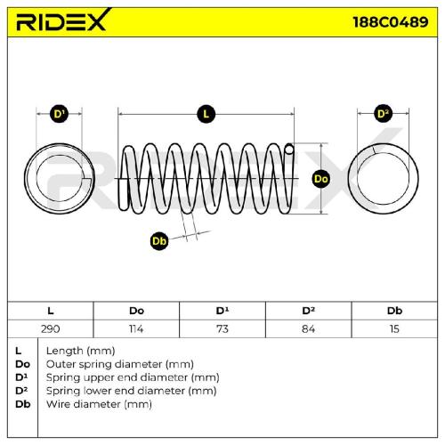 RIDEX 188C0489 2x Federn Fahrwerksfedern Vorne für SUZUKI Vitara SUV Bild RIDEX 188C0489 2x Federn Fahrwerksfedern Vorne für SUZUKI Vitara SUV