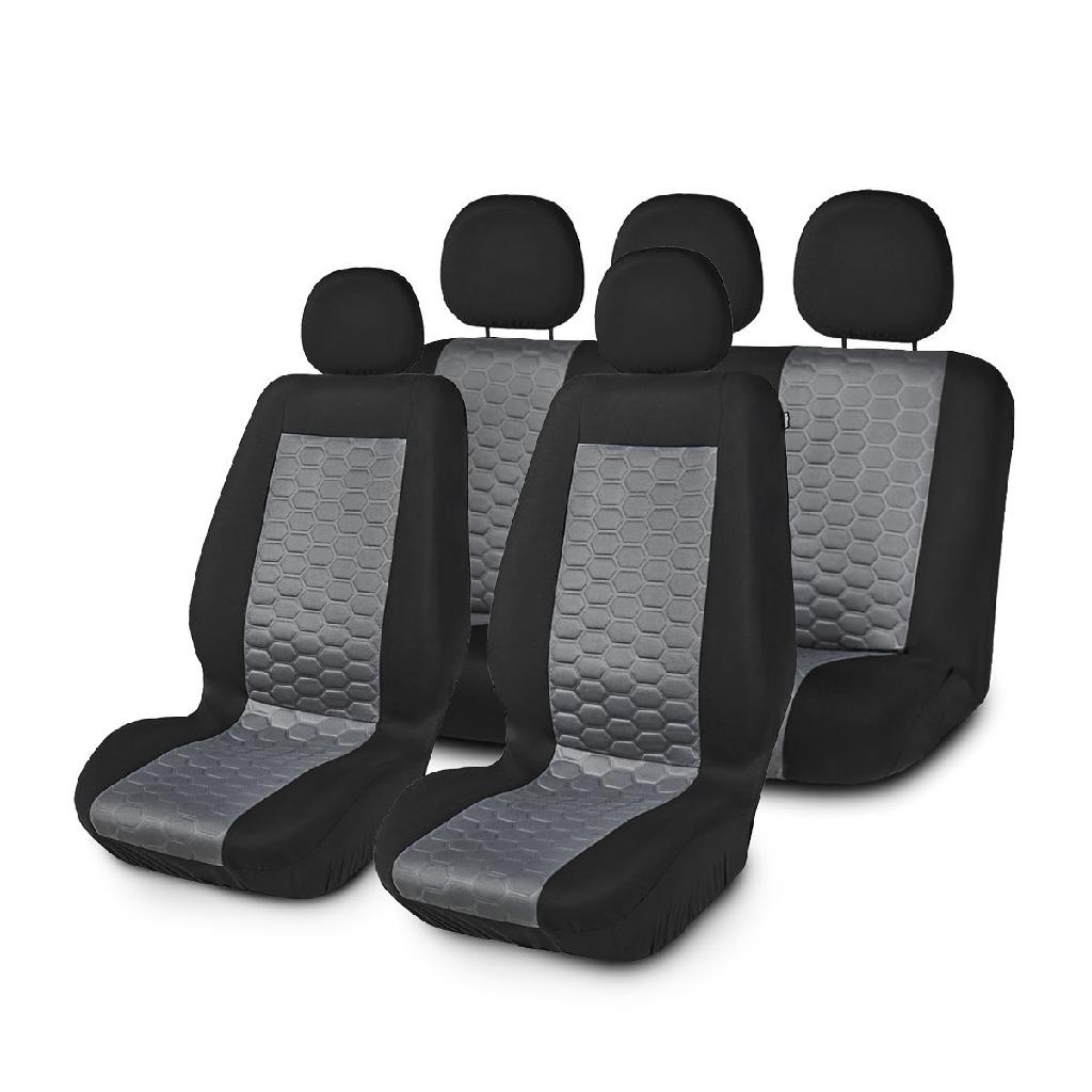 RIDEX 4773A0191 PKW Sitzschonbezug Vorne und Hinten Satz Polyester Schwarz/Grau