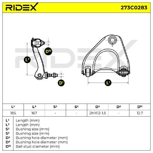 RIDEX 273C0283 Lenker Radaufhängung Querlenker Front für HONDA CRX II (ED, EE) Bild RIDEX 273C0283 Lenker Radaufhängung Querlenker Front für HONDA CRX II (ED, EE)