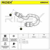 RIDEX Bremsschlauch 83B0549 HINTEN rechts BREMSSCHLÄUCHE für VW Golf 5I (5K1)