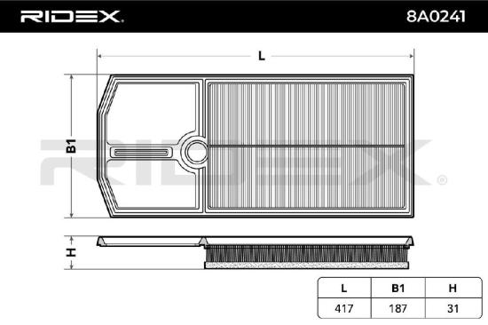 RIDEX 8A0241 Motor Luftfilter Filtereinsatz mit Vorfilter für VW Golf 1V Variant Bild RIDEX 8A0241 Motor Luftfilter Filtereinsatz mit Vorfilter für VW Golf 1V Variant