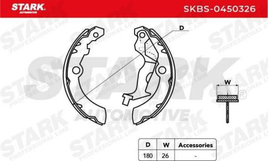 STARK Bremsbacken Satz für Trommelbremse Hinten mit Handbremshebel für SUZUKI Bild STARK Bremsbacken Satz für Trommelbremse Hinten mit Handbremshebel für SUZUKI