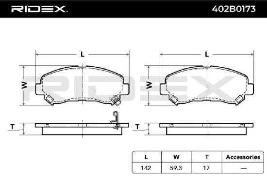 RIDEX Bremsbelagsatz Bremsbeläge Vorne für NISSAN Qashqai / Qashqai +2 I JUKE Bild RIDEX Bremsbelagsatz Bremsbeläge Vorne für NISSAN Qashqai / Qashqai +2 I JUKE