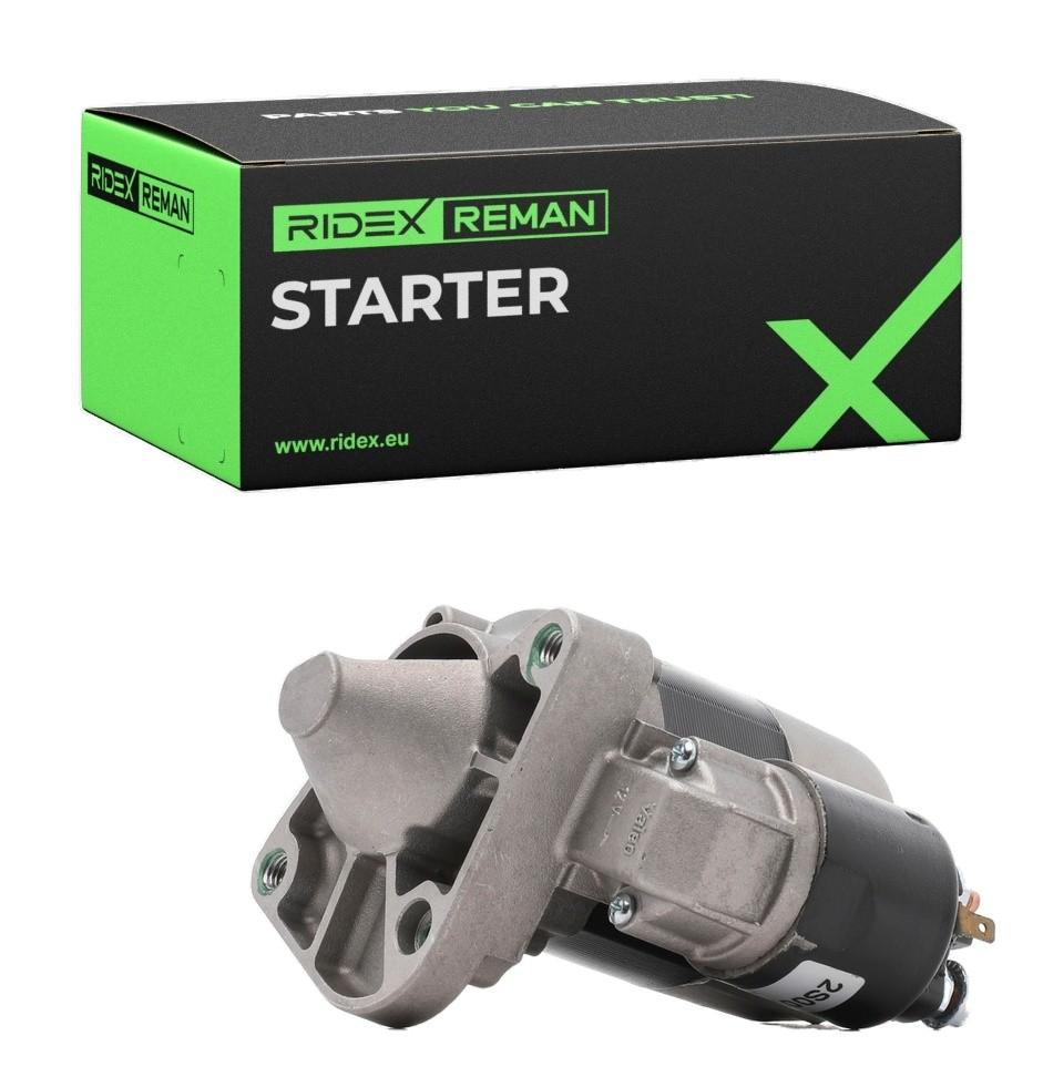 RIDEX REMAN Motor Starter/Anlasser 0,85kW für RENAULT Clio 1I (BB0/1/2, CB0/1/2)