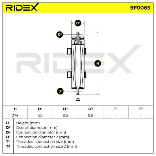 RIDEX 9F0065 Kraftstofffilter Diesel Filter Line Filter für BMW 3 Touring (E91) Bild RIDEX 9F0065 Kraftstofffilter Diesel Filter Line Filter für BMW 3 Touring (E91)