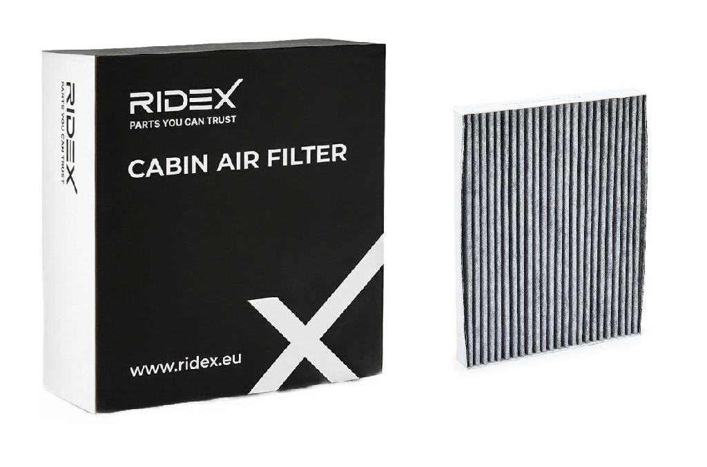 RIDEX 424I0822 Innenraumfilter Pollenfilter Aktivkohlefilter Höhe: 28 Breite: