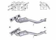VEGAZ BK-883 Katalysator Kat mit Anbau-/Befestigungsmaterial Euro 5 für BMW