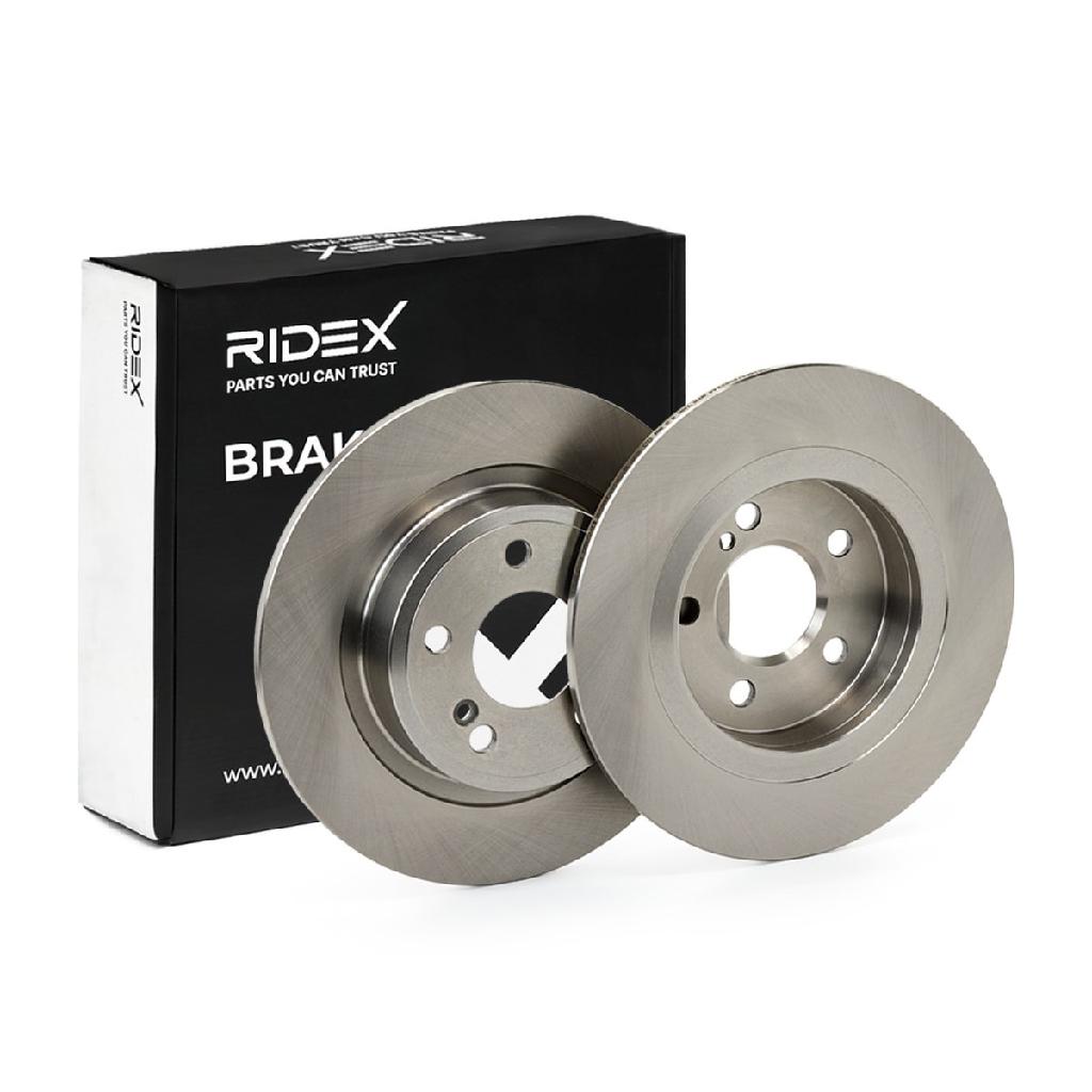 RIDEX 82B1027 2x Bremsscheiben Hinten Ø295mm voll passend für MERCEDES-BENZ