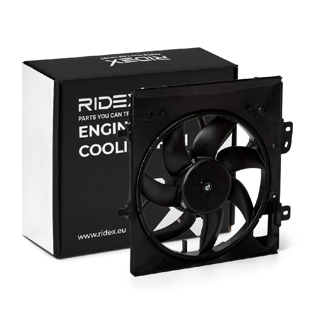 RIDEX 508R0140 Kühlerlüfter Lüfter Motorkühlung mit Kühlerlüfterrahmen (Zarge)