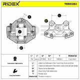 RIDEX 78B0282 Bremssattel Bremszange Hinten rechts passend für MERCEDES-BENZ