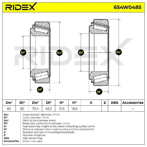 RIDEX 654W0485 Radlagersatz pro 1 Rad Vorne beidseitig für TOYOTA LAND CRUISER Bild RIDEX 654W0485 Radlagersatz pro 1 Rad Vorne beidseitig für TOYOTA LAND CRUISER