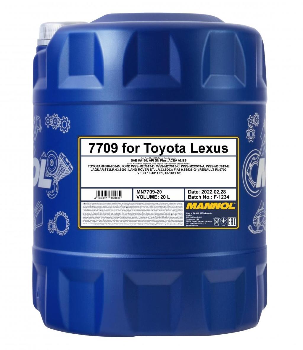 MANNOL Motoröl 5W-30 Toyota Lexus Motor Öl ACEA A5/B5 API SN Plus 20L für FORD