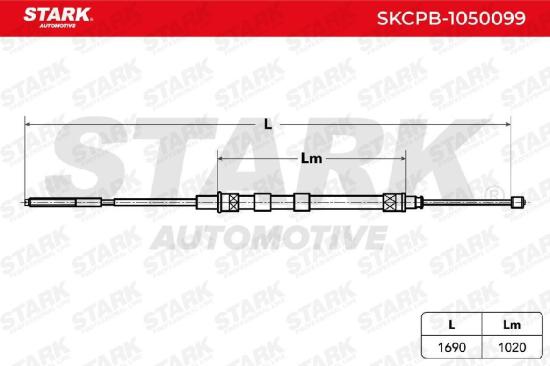STARK Handbremsseil Hinten Links Rechts für VW Golf 1I (19E, 1G1) Bild STARK Handbremsseil Hinten Links Rechts für VW Golf 1I (19E, 1G1)