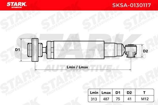STARK SKSA-0130117 1x Stoßdämpfer Gasdruck Hinten für RENAULT 8200869345 Bild STARK SKSA-0130117 1x Stoßdämpfer Gasdruck Hinten für RENAULT 8200869345