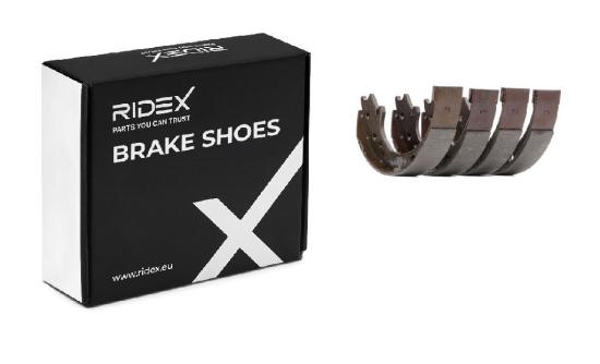 RIDEX Bremsbacken Satz für Trommelbremse Hinten ohne Hebel ohne Handbremshebel Bild RIDEX Bremsbacken Satz für Trommelbremse Hinten ohne Hebel ohne Handbremshebel