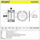 RIDEX 654W0564 Radlagersatz pro 1 Rad Vorne beidseitig Hinten 1649810106