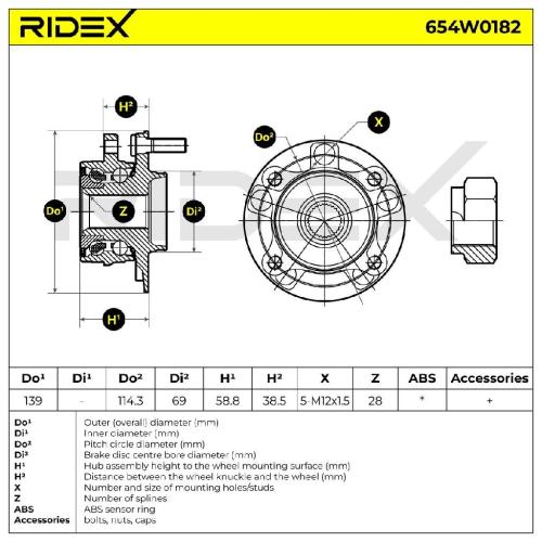 RIDEX 654W0182 Radlagersatz pro 1 Rad Vorne für MITSUBISHI Lancer VIII Limousine Bild RIDEX 654W0182 Radlagersatz pro 1 Rad Vorne für MITSUBISHI Lancer VIII Limousine