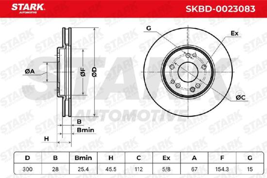 STARK SKBD-0023083 2x Bremsscheiben Vorne Ø300mm Belüftet A124421261264 Bild STARK SKBD-0023083 2x Bremsscheiben Vorne Ø300mm Belüftet A124421261264