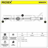 RIDEX Bremsschlauch 83B0576 VORNE beidseitig BREMSSCHLÄUCHE für OPEL Adam (M13)