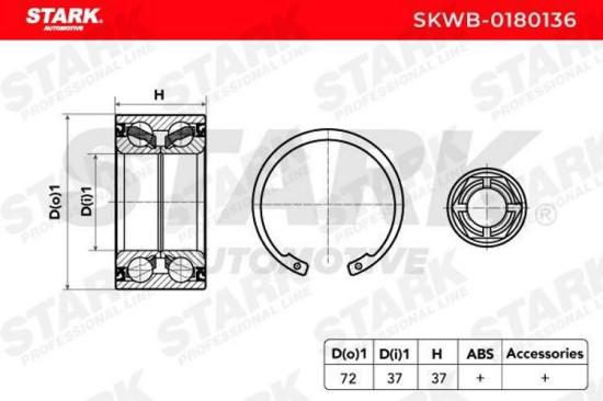 STARK SKWB-0180136 Radlagersatz pro 1 Rad Vorne beidseitig für RENAULT Bild STARK SKWB-0180136 Radlagersatz pro 1 Rad Vorne beidseitig für RENAULT