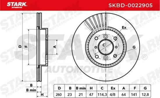 STARK SKBD-0022905 2x Bremsscheiben Vorne Ø260,1mm Belüftet für HONDA Bild STARK SKBD-0022905 2x Bremsscheiben Vorne Ø260,1mm Belüftet für HONDA
