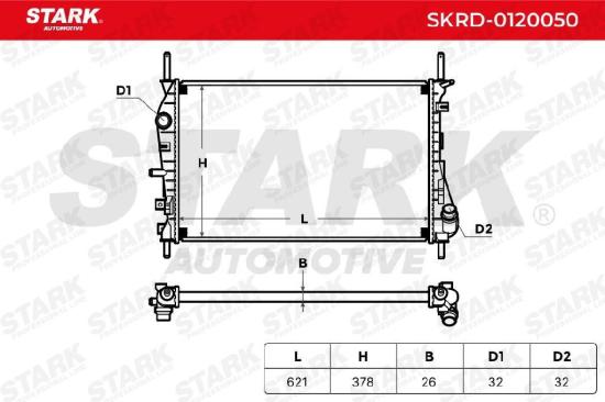 STARK SKRD-0120050 Motorkühler / Wasserkühler für FORD MONDEO III Kombi (BWY) Bild STARK SKRD-0120050 Motorkühler / Wasserkühler für FORD MONDEO III Kombi (BWY)