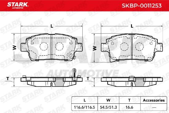 STARK Bremsbelagsatz Bremsbeläge Vorne für TOYOTA Yaris Schrägheck (P1) COROLLA Bild STARK Bremsbelagsatz Bremsbeläge Vorne für TOYOTA Yaris Schrägheck (P1) COROLLA
