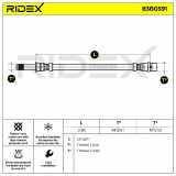 RIDEX Bremsschlauch 83B0591 HINTEN beidseitig BREMSSCHLÄUCHE Länge: 238mm für VW