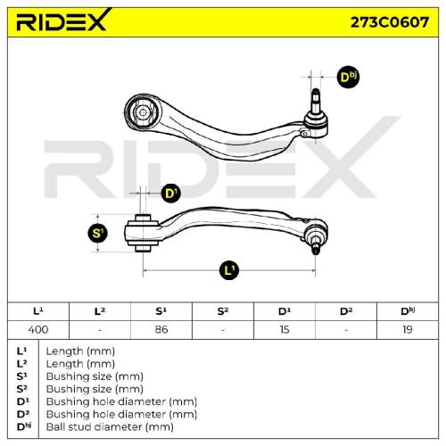 RIDEX 273C0607 Lenker Radaufhängung Querlenker Front für BMW 5 Touring (F11) Bild RIDEX 273C0607 Lenker Radaufhängung Querlenker Front für BMW 5 Touring (F11)