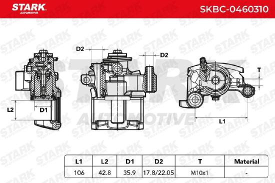 STARK SKBC-0460310 Bremssattel Bremszange Hinten rechts für RENAULT Espace 1II Bild STARK SKBC-0460310 Bremssattel Bremszange Hinten rechts für RENAULT Espace 1II