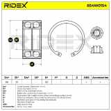 RIDEX 654W0154 Radlagersatz pro 1 Rad Hinten beidseitig Vorne für VW Touareg