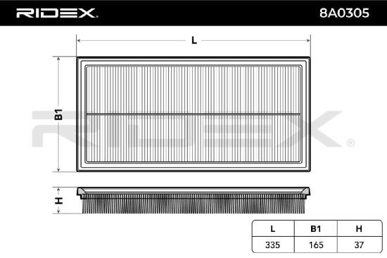 RIDEX 8A0305 Motor Luftfilter Filtereinsatz für BMW 3 Limousine (E90) 3 Coupe Bild RIDEX 8A0305 Motor Luftfilter Filtereinsatz für BMW 3 Limousine (E90) 3 Coupe