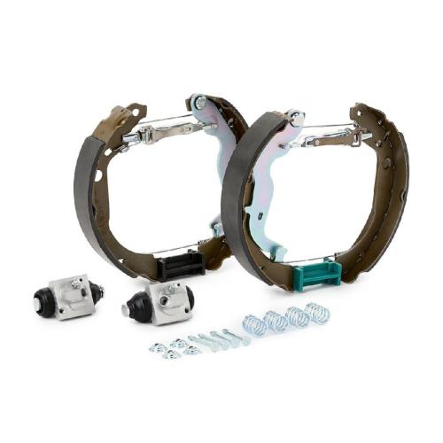 RIDEX Bremsenset Trommelbremse Bremsbacken Satz mit Zubehör mit Radbremszylinder Bild RIDEX Bremsenset Trommelbremse Bremsbacken Satz mit Zubehör mit Radbremszylinder